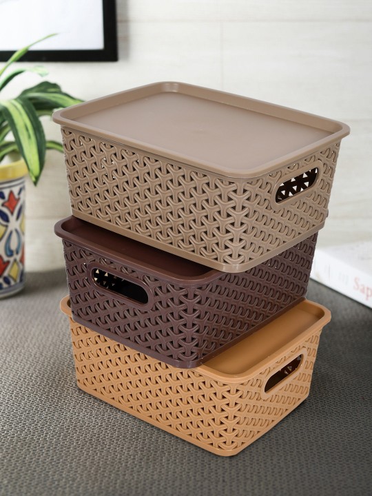Kuber Industries Multipurpose Storage Basket Set: Organize Your Space in Style
